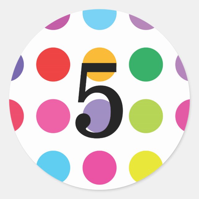 Numbers Round Sticker (Front)