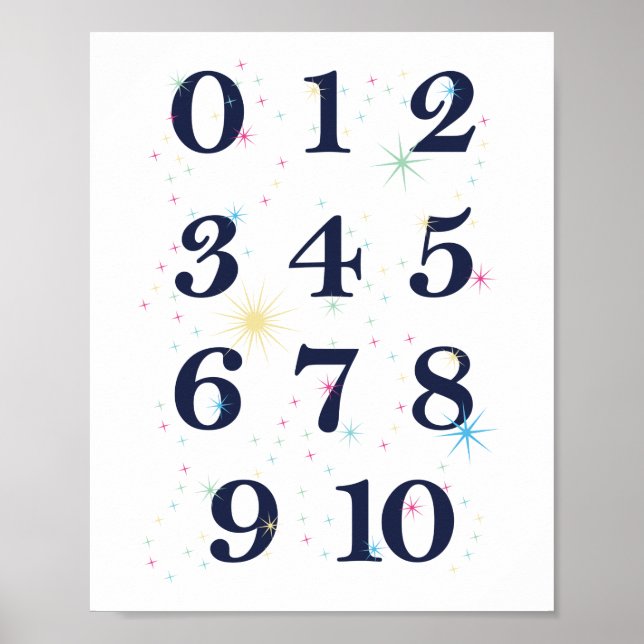 Numbers Stars Poster (Front)