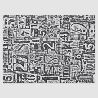 Numbers Tissue or Decoupage Paper