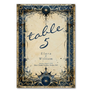 Numenorean Royal Wedding Table Number