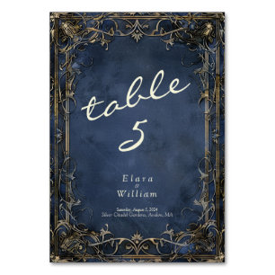 Numenorean Royal Wedding Table Number