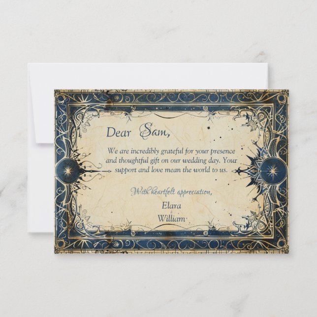 Numenorean Royal Wedding Thank You Card (Front)