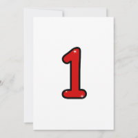 Numeral 1, one, 1 year, number 1, number one