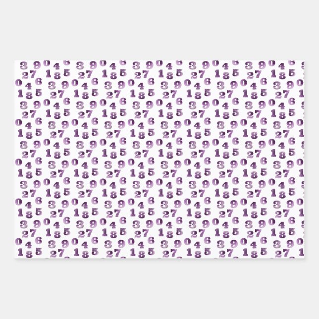 Numeral Wrapping paper Design (Front)