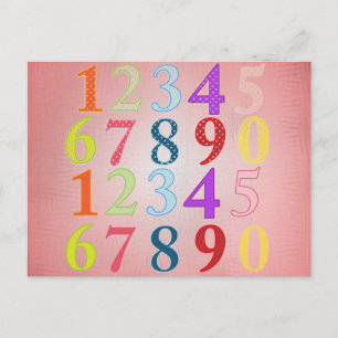 Numerals Postcard