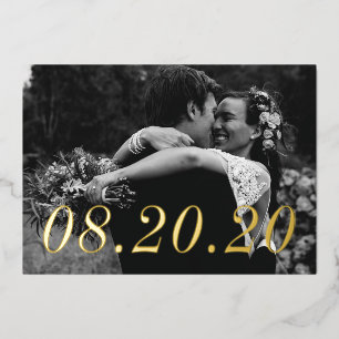 Numeric Date Just Married Wedding