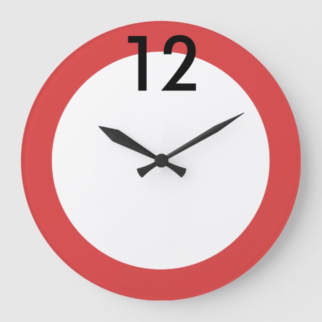 Numéro 12 Horloge murale acrylique (Recto)