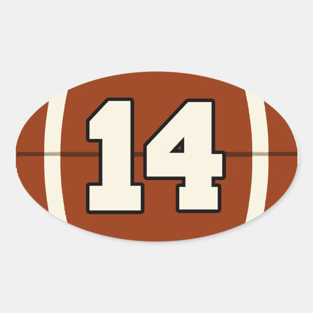 Numéro 14 Sticker de football. (Devant)