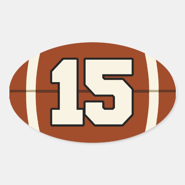 Numéro 15 Sticker de football. (Devant)