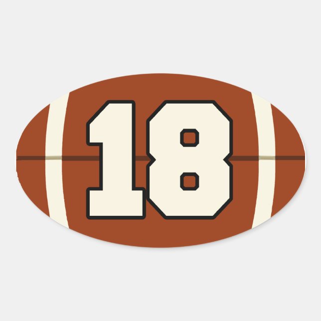 Numéro 18 Sticker de football (Devant)