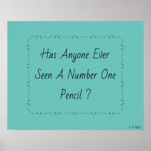 Numéro 1 Poster au crayon