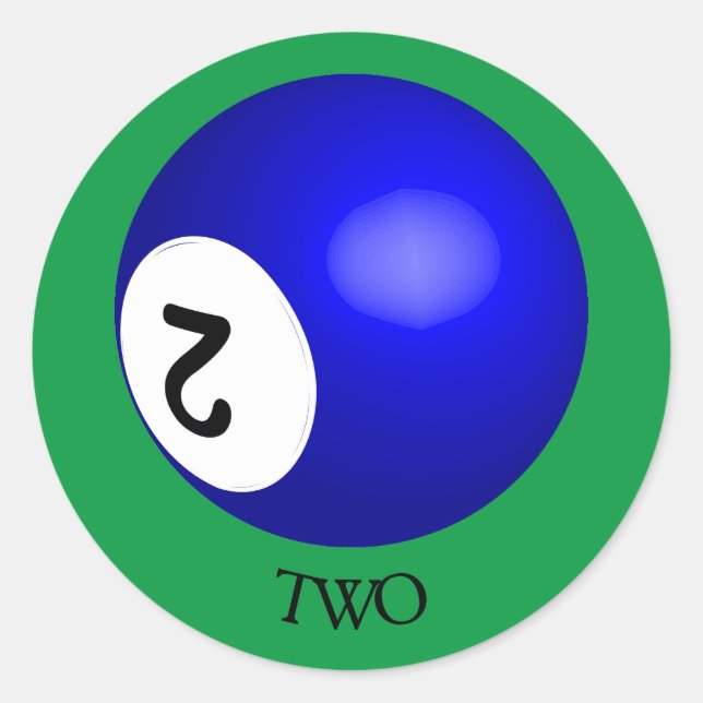 Numéro 2 Sticker de la balle de la piscine (Devant)