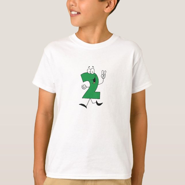 Numéro 2e Anniversaire Tshirts et cadeaux (Devant)