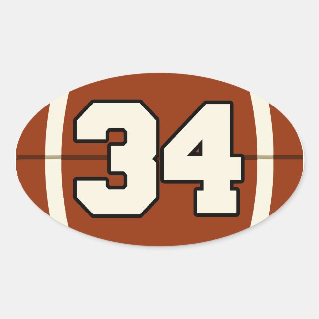 Numéro 34 Sticker de football (Devant)