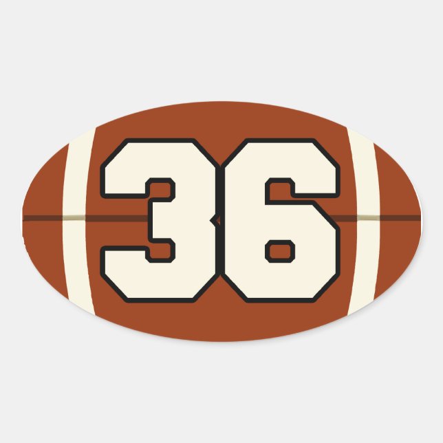Numéro 36 Sticker pour football (Devant)
