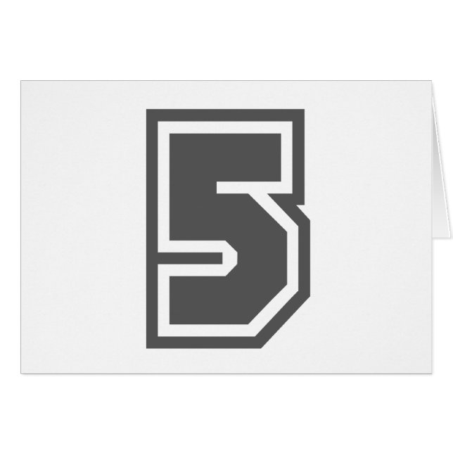 Numéro 5 (Devant horizontal)