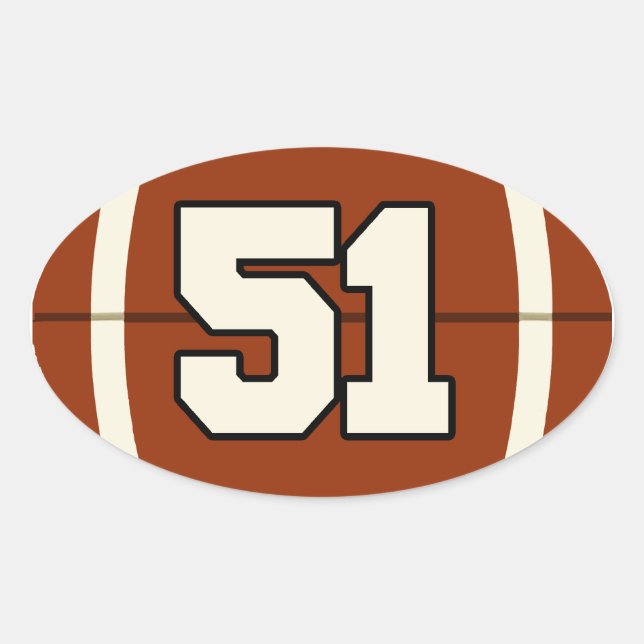 Numéro 51 Sticker de football (Devant)