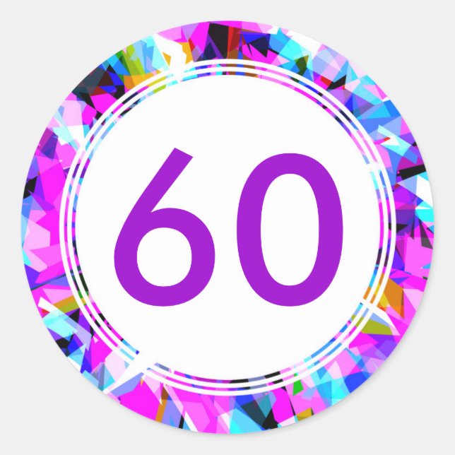 Numéro 60 - Sticker rond (Devant)