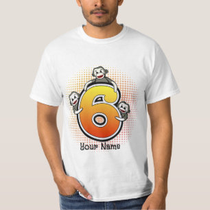 Numéro 6 T-Shirt de singe de choq