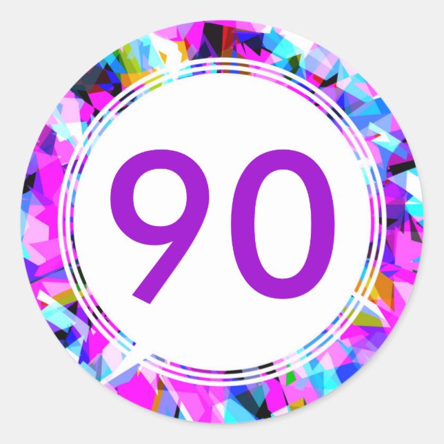 Numéro 90 - Sticker rond (Devant)