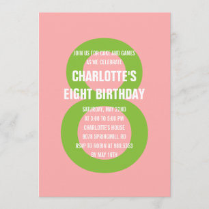 Numéro Bold Invitation à la fête d'anniversaire