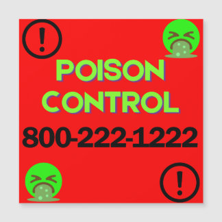 Numéro de contrôle du poison Frigo Carte magnétiqu