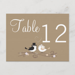Numéro de la carte Mariage Birds Marié Groom Love