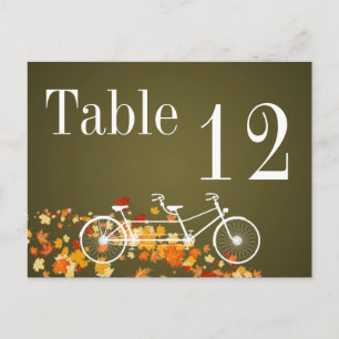 Numéro de la carte Whimsical Brown Automne Double
