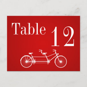 Numéro de la carte Whimsical Red Double Vélo