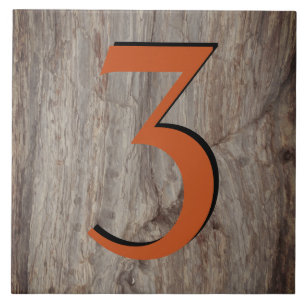 Numéro de la maison de lumière de cuivre Carreau