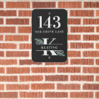 Numéro de la maison de verdure et baies Monogramme