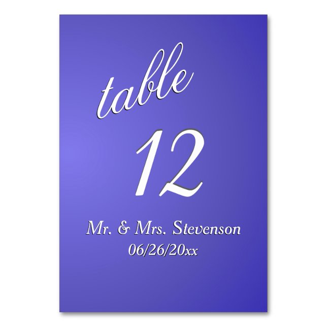 Numéro de la table bleue Lotus (Par défaut)