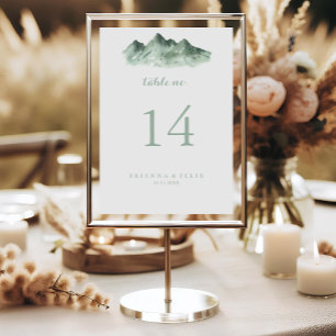 Numéro de la table du Mariage campagnard de la mon