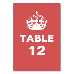 Numéro de la table royale rouge