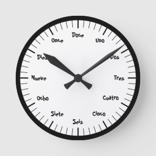 Numéro de lettre espagnole Horloge ronde