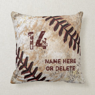 Numéro de maillot et nom sur un oreiller de baseba