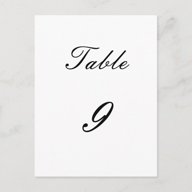 Numéro de table (Devant)