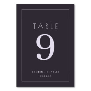 NUMÉRO DE TABLE 