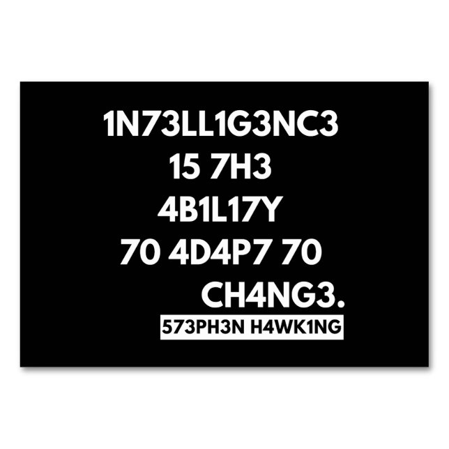 NUMÉRO DE TABLE 1N73LL1G3NC3 15 7H3 4B1L17Y 70 4D4P7 70 CH4NG3. (Devant)