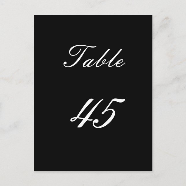 Numéro de table 45 (Devant)