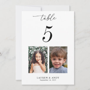 Numéro de table 5x7 Photos d'enfance Mariage Numér