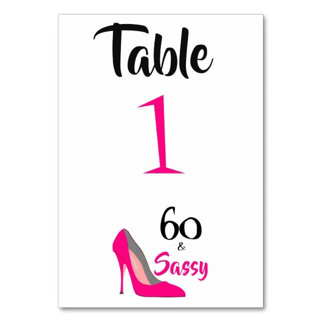 Numéro De Table 60 et Sassy 60e fête d'anniversaire (Par défaut)