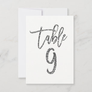 Numéro de table 9 de script moderne tendance paill