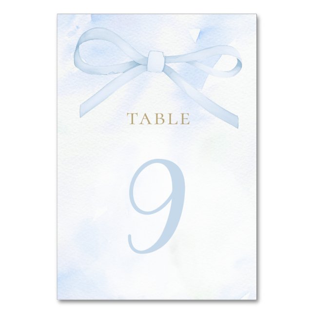 numéro de table à arc en aquarelle bleue (Par défaut)