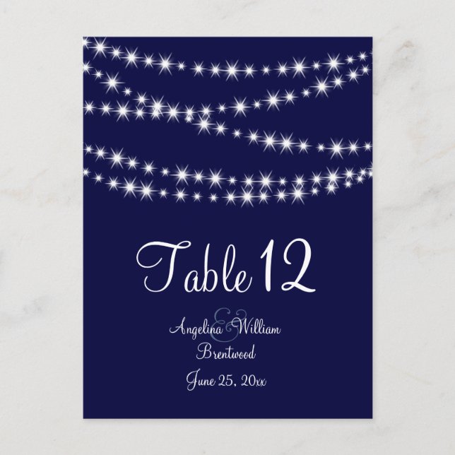 Numéro de table A Twinkle Lights (Devant)