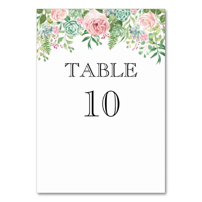 Numéro De Table Abstrait rose floral Mariage Extraordinaire (Par défaut)