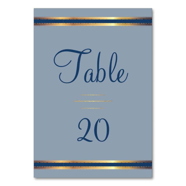 Numéro De Table Accueil Sud Charme Dusty Bleu (Dos)