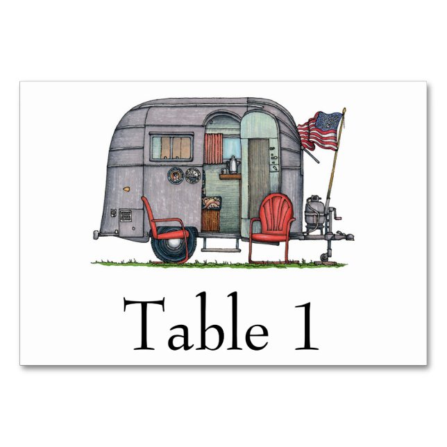 Numéro De Table Airstream (Dos)