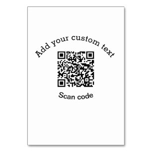 Numéro De Table Ajouter votre entreprise de code QR d'analyse de t