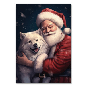 Numéro De Table Akita avec Noël du Père Noël